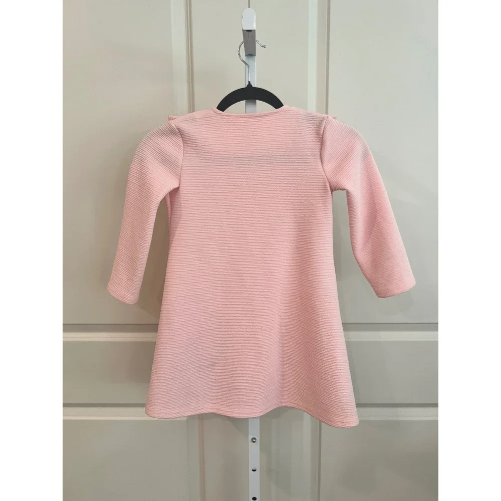Blueberi Boulevard Girls Pink Floral Embroidered Ruffle Coat Size 5